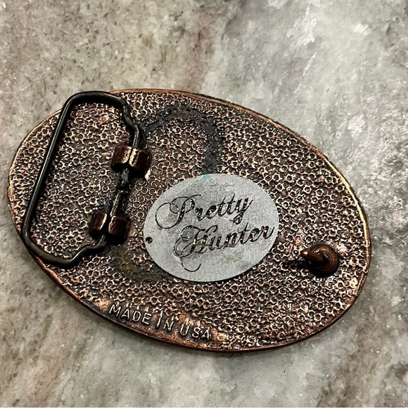 Pretty Hunter Turquoise SWAROVSKI Crystal Copper Color Buckle - Picture 3 of 3